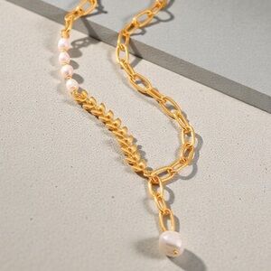 Pearl Necklace Gold Chain Necklace Trendy Jewelry